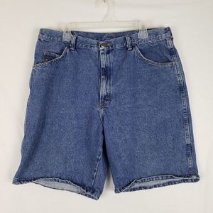 Wrangler Jean Shorts Mens 38 Blue Denim Casual Classic Summer Beach
